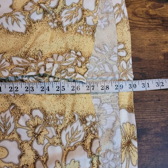 Vintage Ocean Pacific Floral Hawaiian Camp Shirt Mens XL Yellow White - Picture 6 of 7